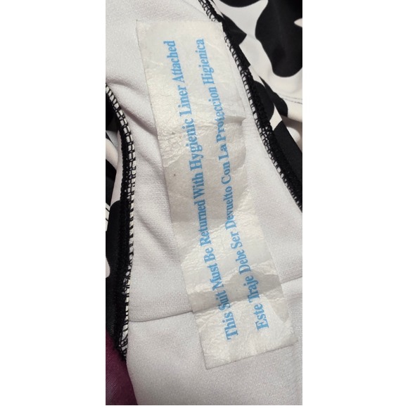 Marimekko x Target Womens L One Piece Swimsuit in Black White Paprika Print - Picture 4 of 7